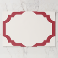 Les Classiques Holiday Red Scallop Paper Placemat