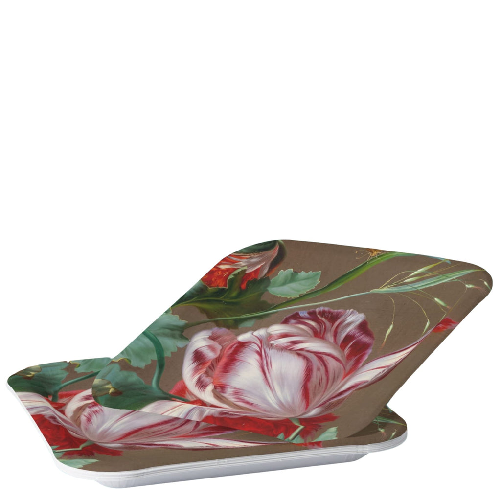 Vintage Voyagers France Noël La Tulipe Square Paper Plates