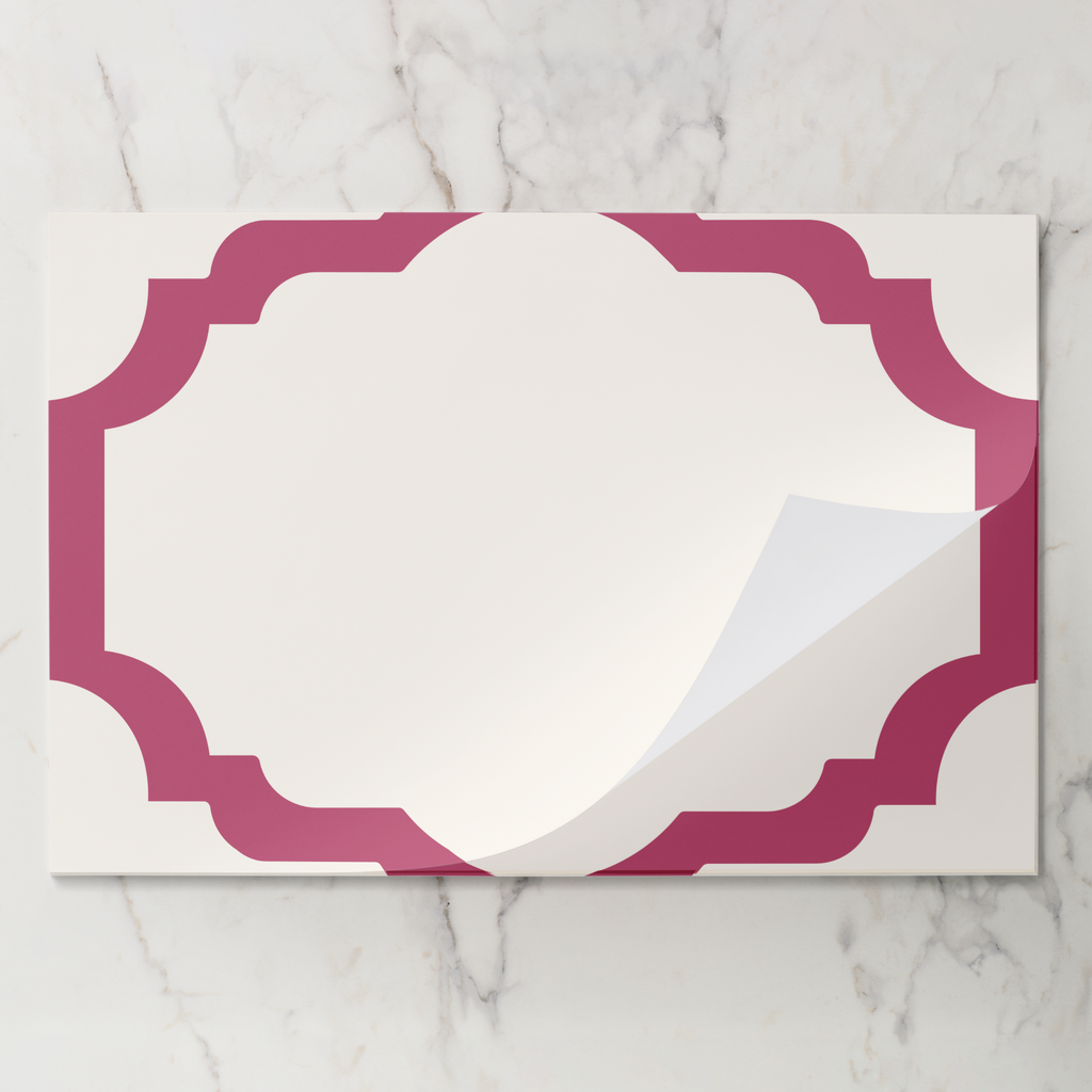 Les Classiques Hot Pink Scallop Paper Placemat