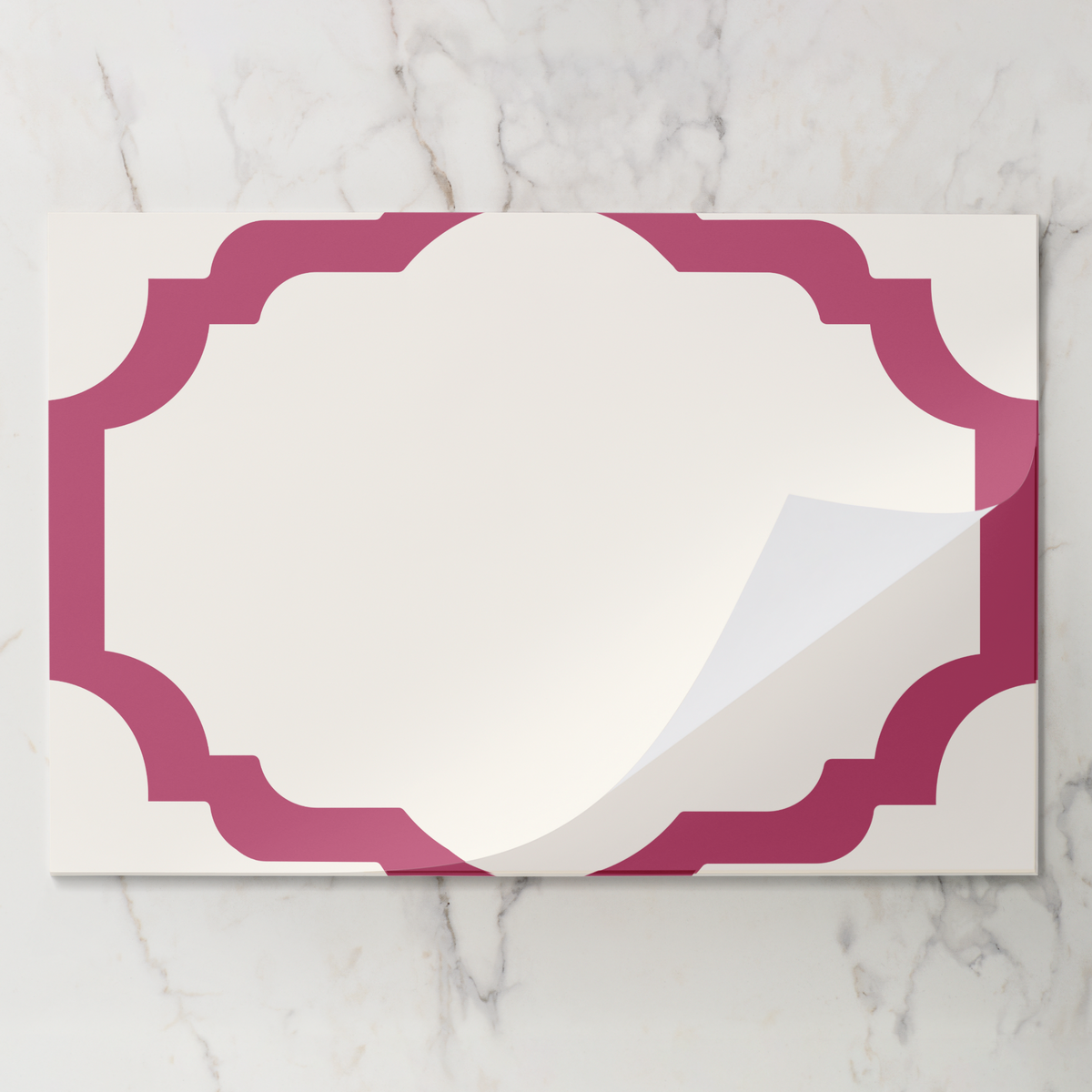 Les Classiques Hot Pink Scallop Paper Placemat