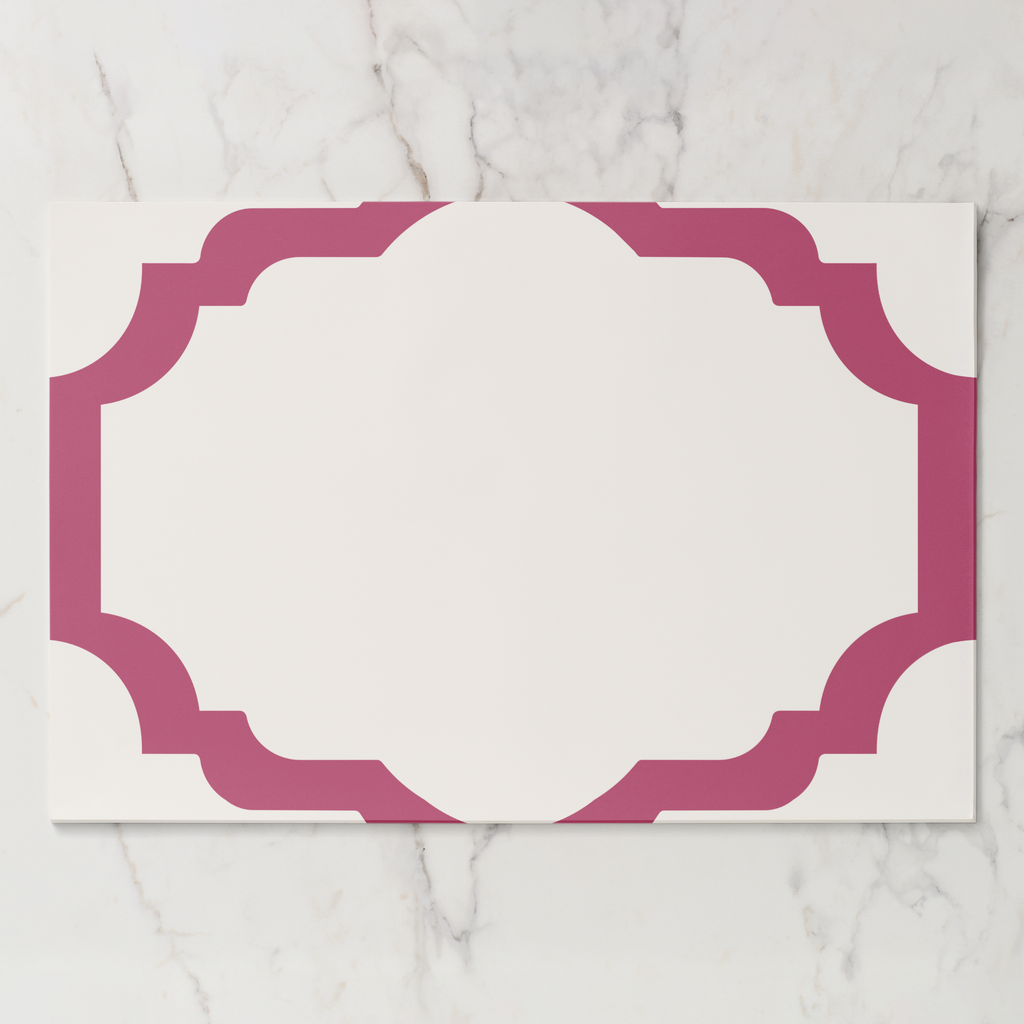 Les Classiques Hot Pink Scallop Paper Placemat