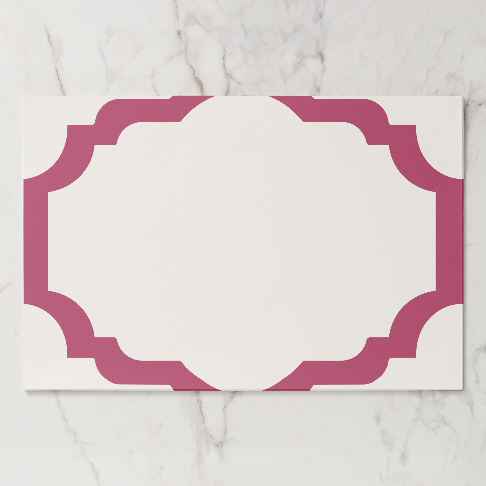 Les Classiques Hot Pink Scallop Paper Placemat