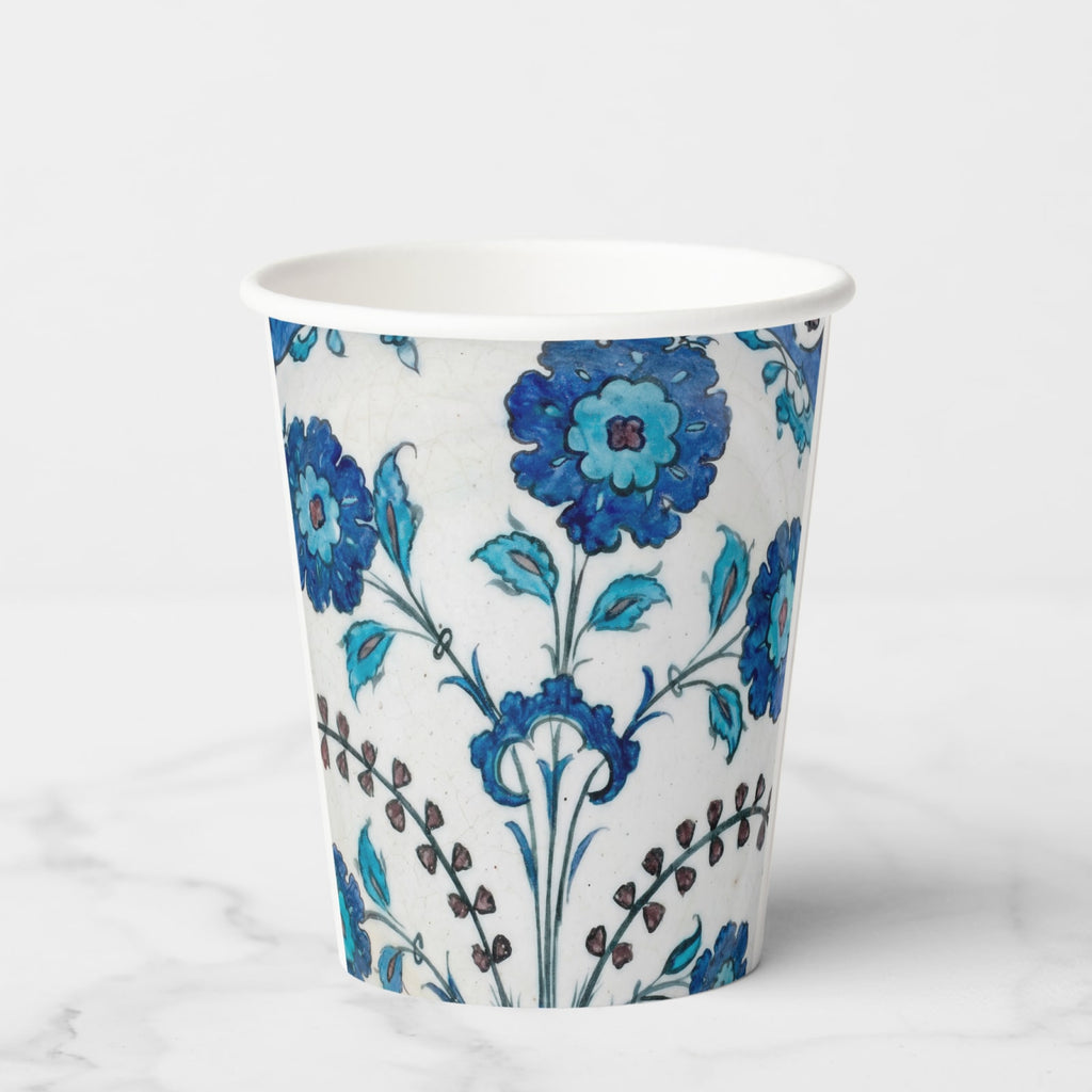Iznik Floral Paper Party Cup — back
