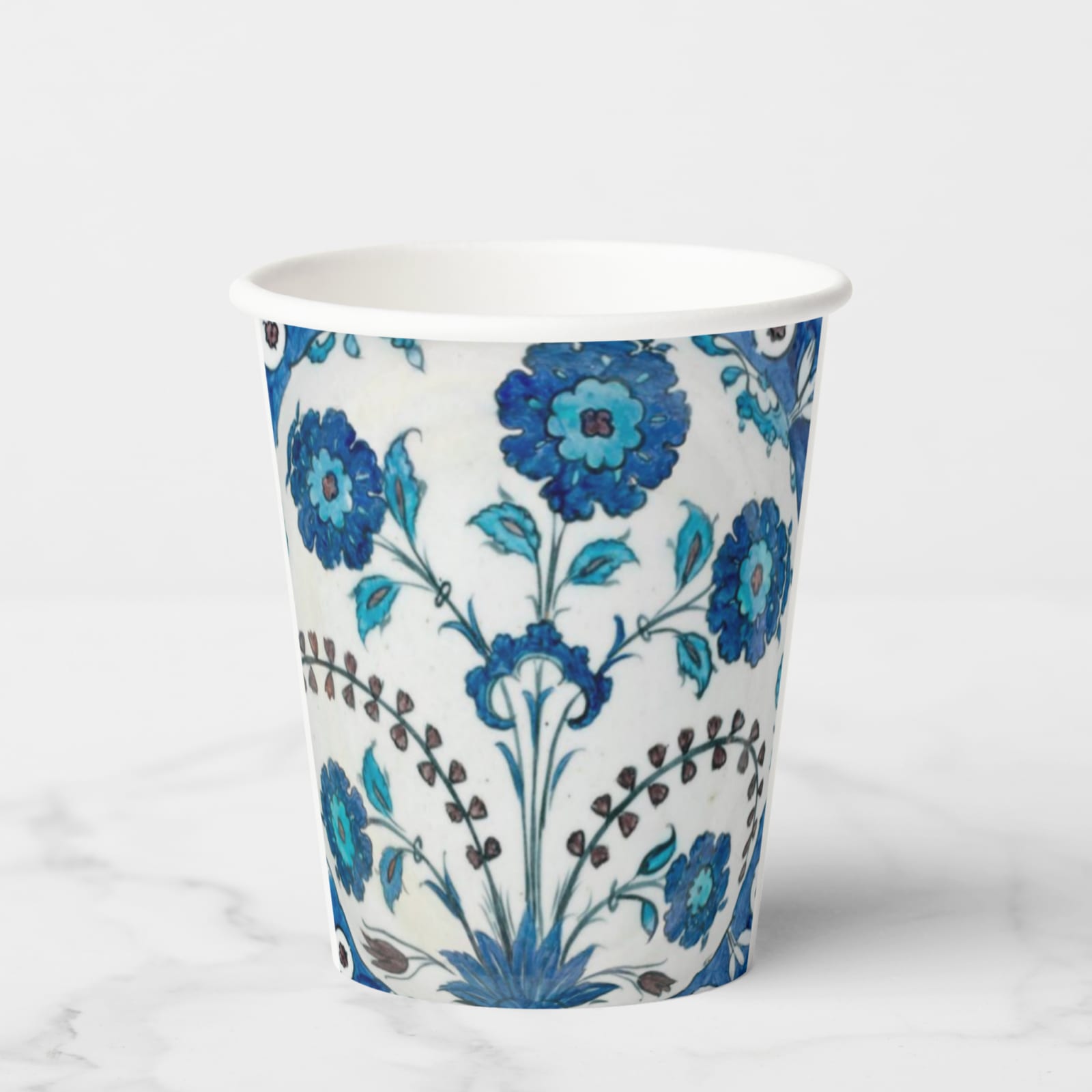 Iznik Floral Paper Party Cup — front