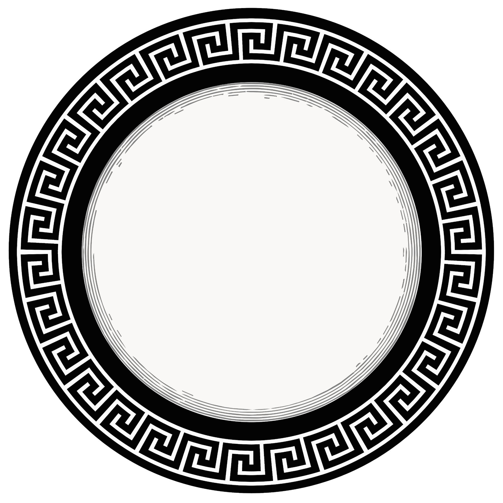 Classic Greek Key Paper Plate