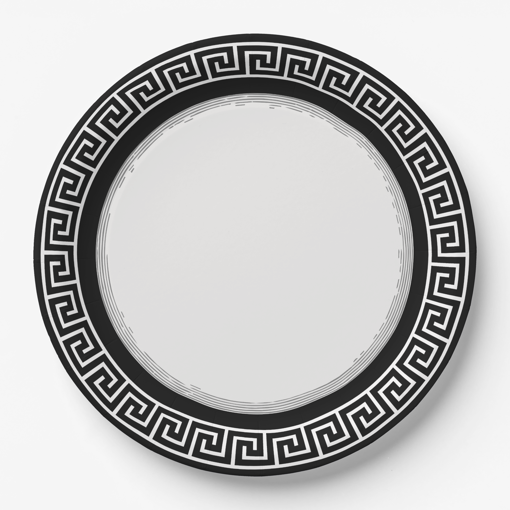 Classic Greek Key Paper Plate