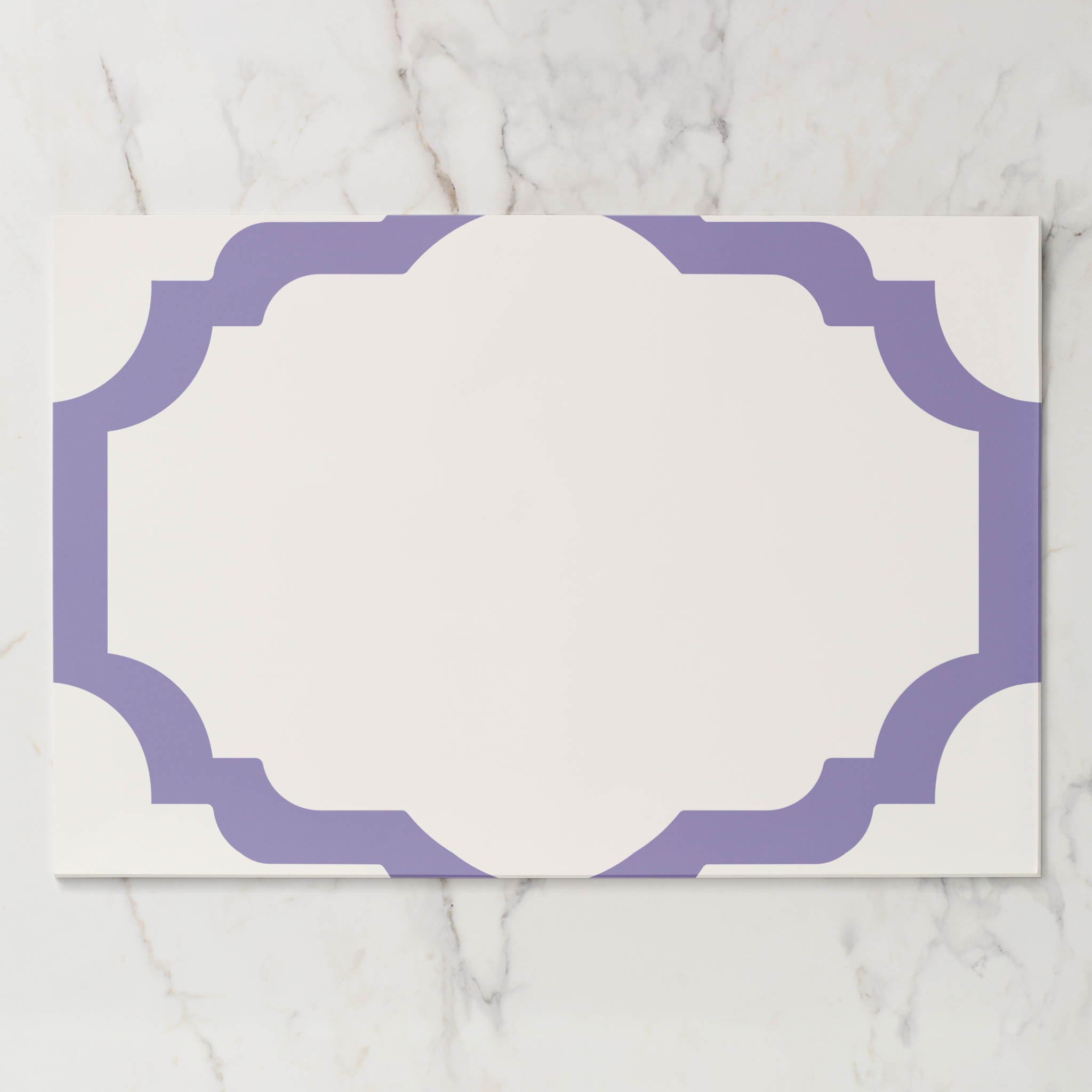 Les Classiques Lavender Scallop Paper Placemat