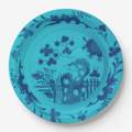 La Chinoiserie Lagoon chinoiserie garden paper plate