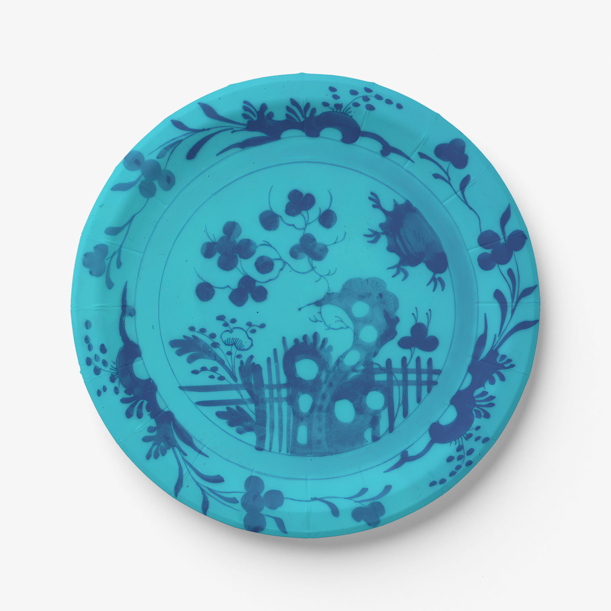 La Chinoiserie Lagoon chinoiserie garden paper plate