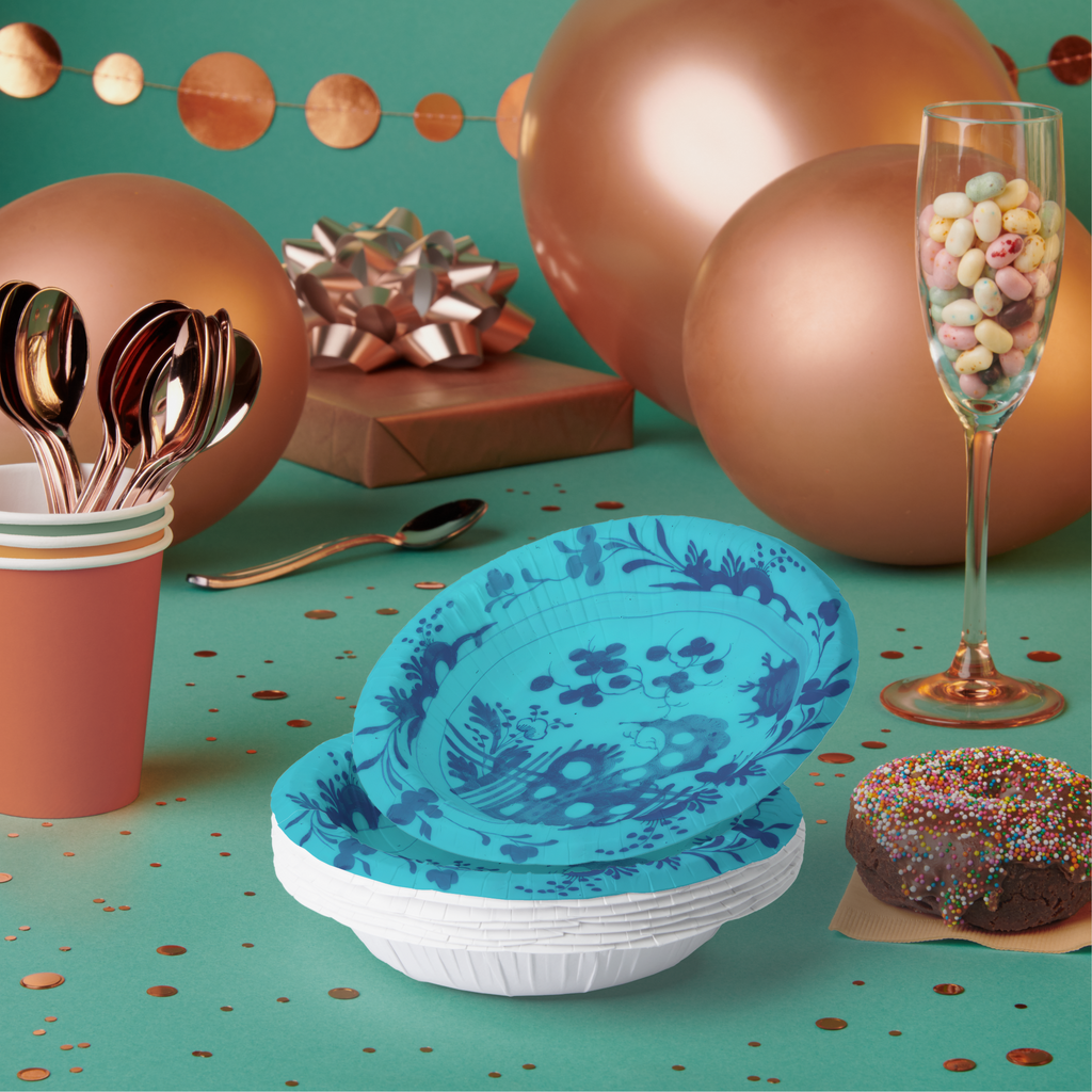 La Chinoiserie Lagoon chinoiserie garden paper tableware