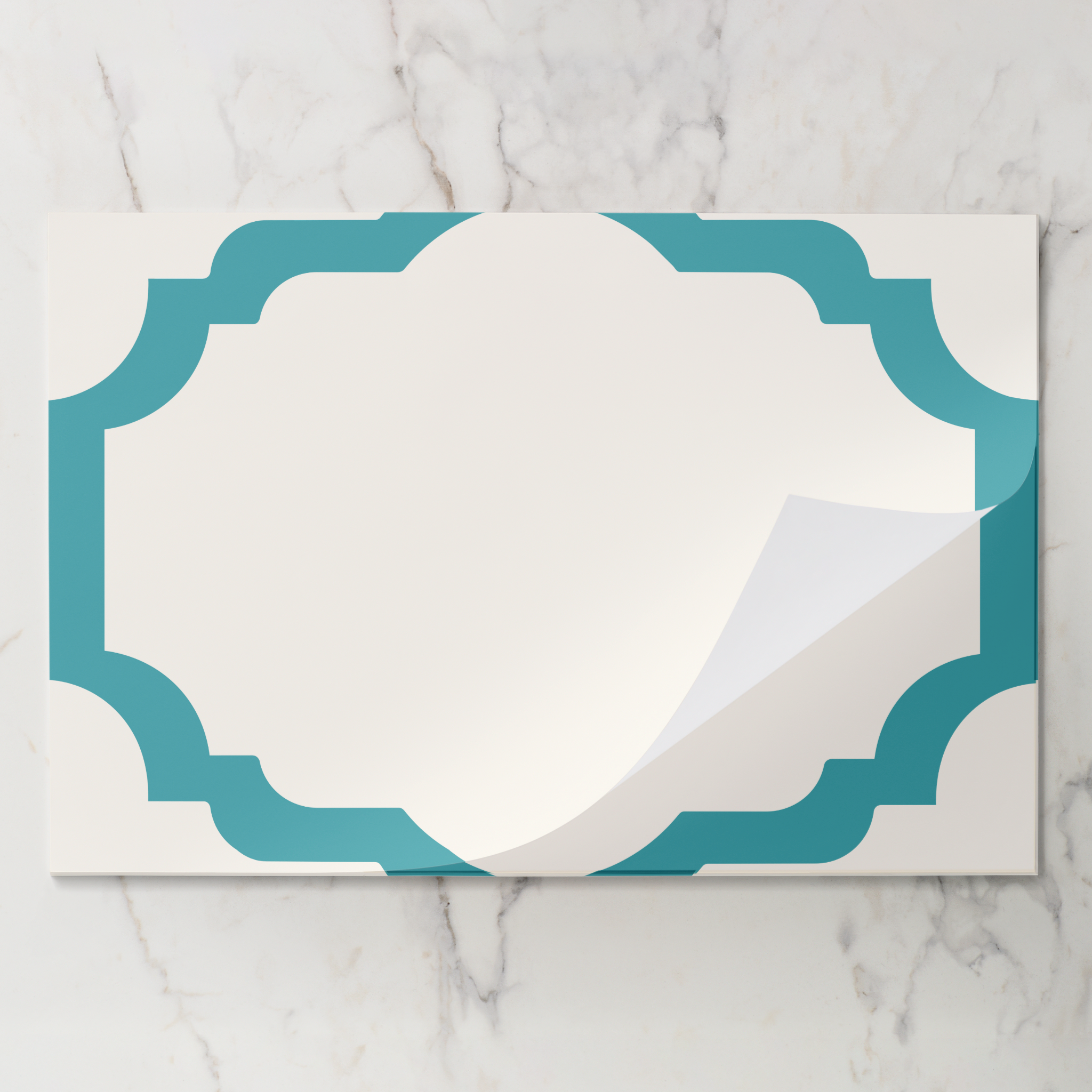 Les Classiques Lagoon Scallop Paper Placemat