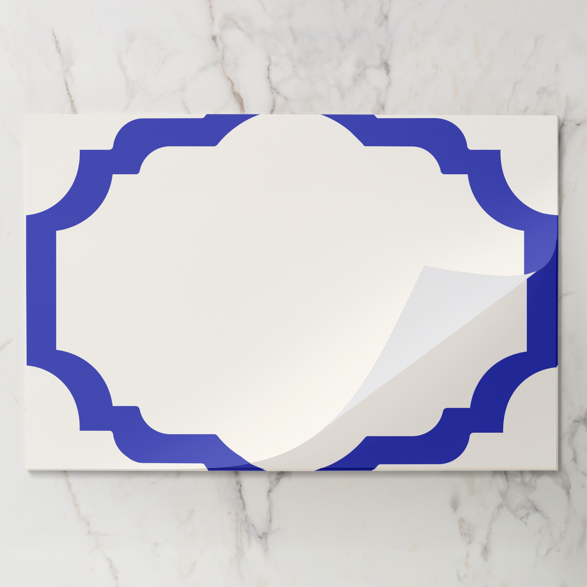 Les Classiques Lapis Scallop Paper Placemat