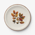 Beech and oak leaves paper plate