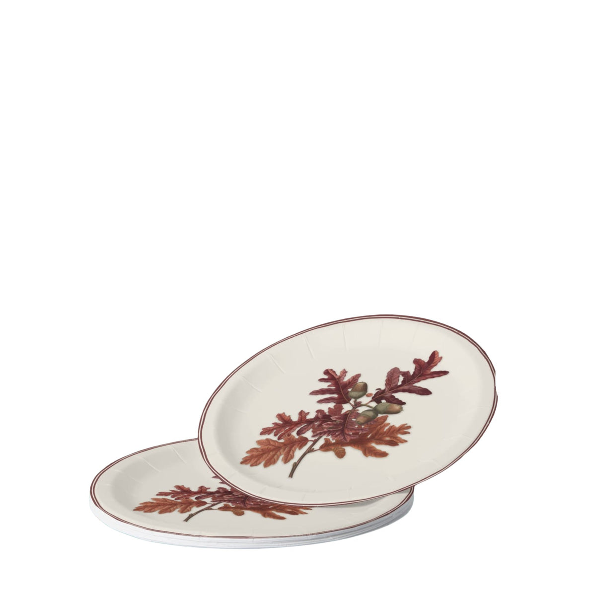 Red oak plates in a stack