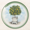 Le Jardin Français Lemon Topiary Paper Coasters — front