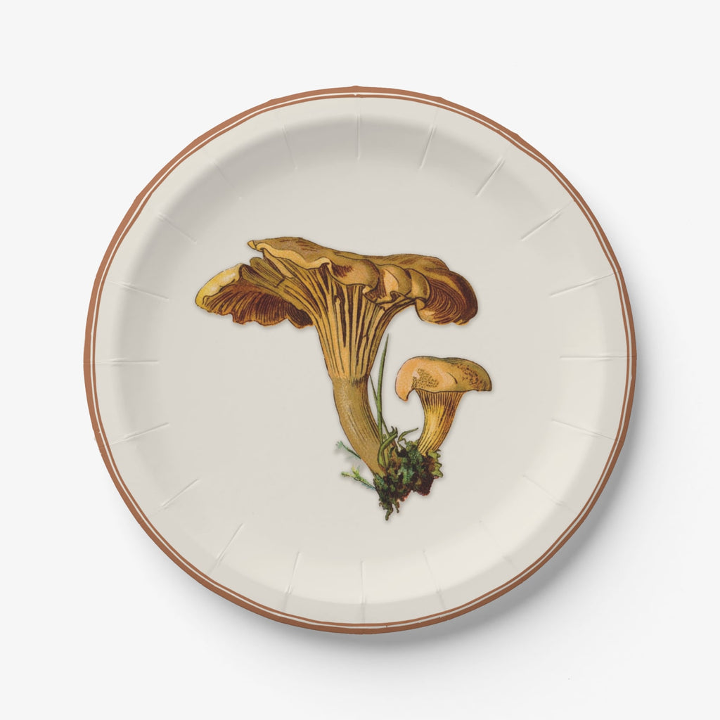 Chanterelle paper plate