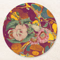 Les Fleurs Marigold Floral Paper Coasters — front