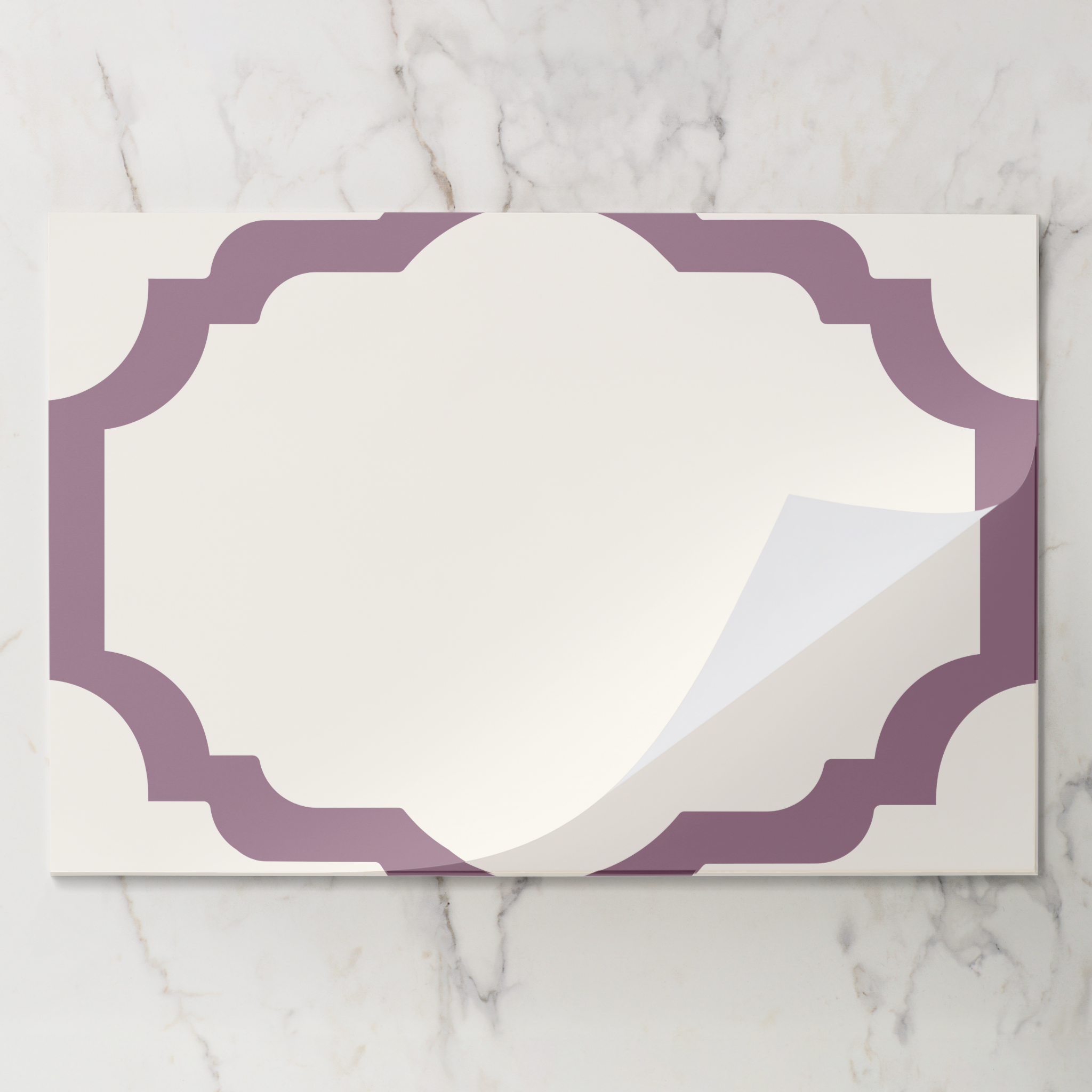 Les Classiques Mauve Scallop Paper Placemat