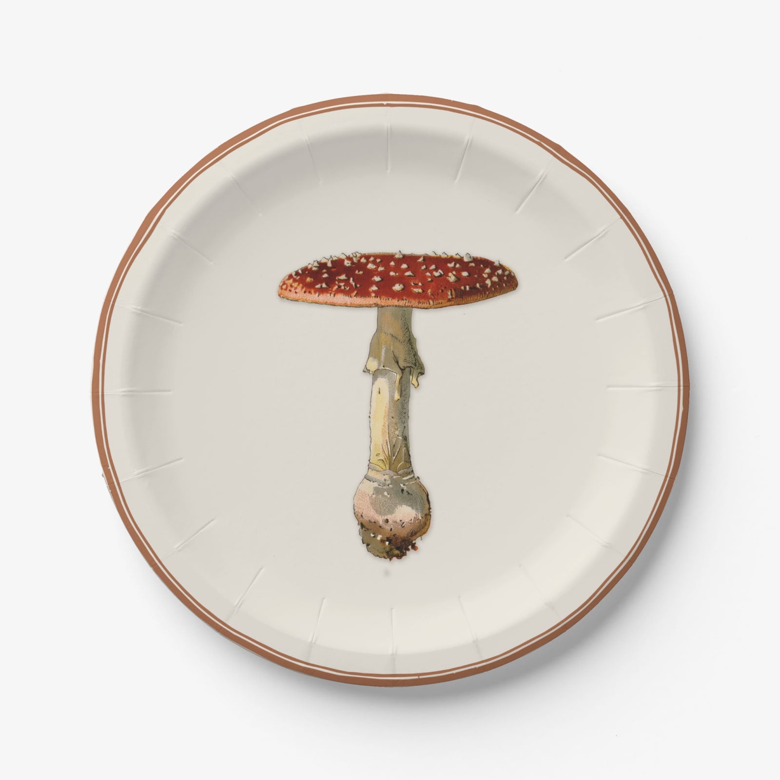 Fly agaric paper plate
