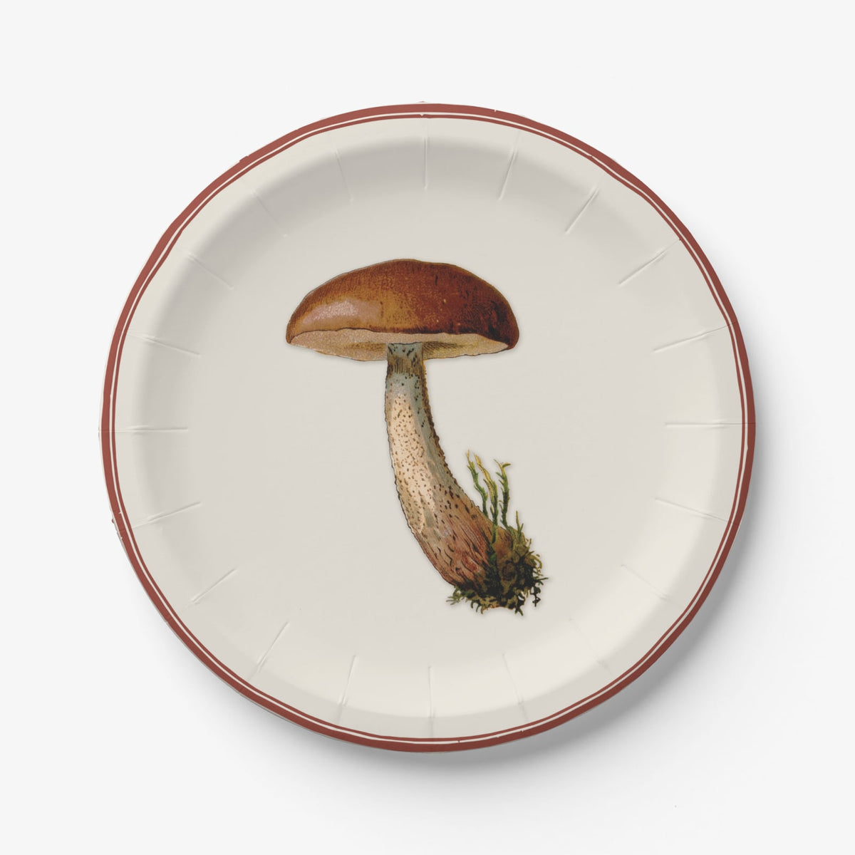 Bolete paper plate