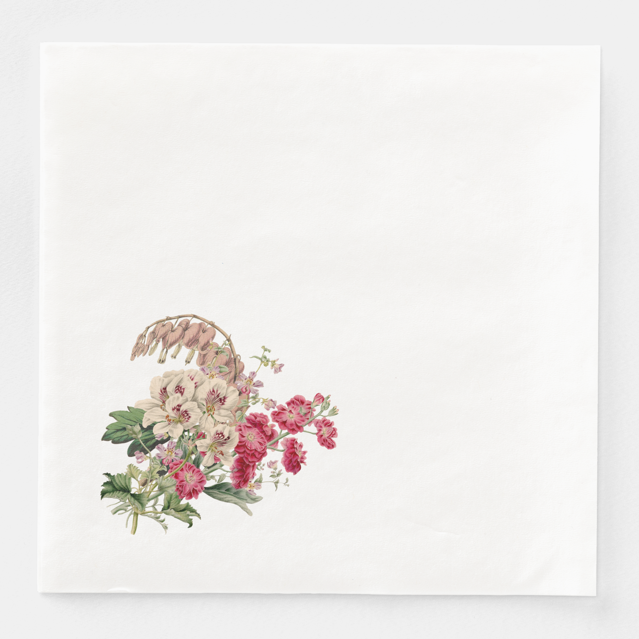 Les Fleurs Azalea dinner napkin
