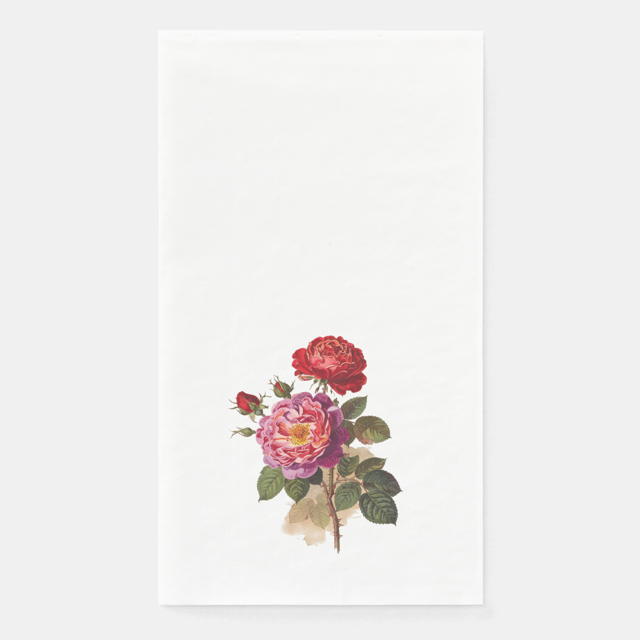 Les Fleurs Crimson guest towel
