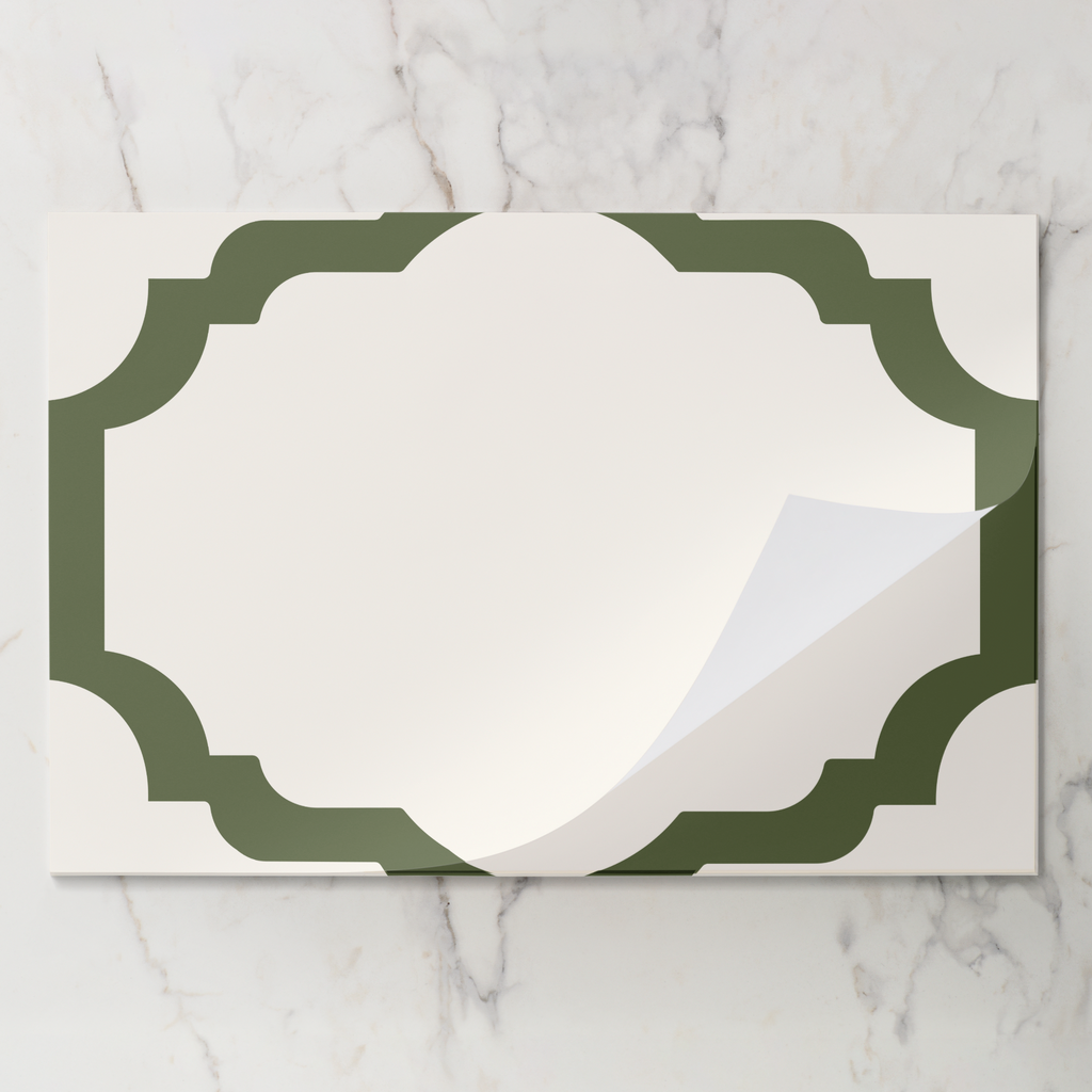 Les Classiques Olive Scallop Paper Placemat