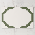 Les Classiques Olive Scallop Paper Placemat