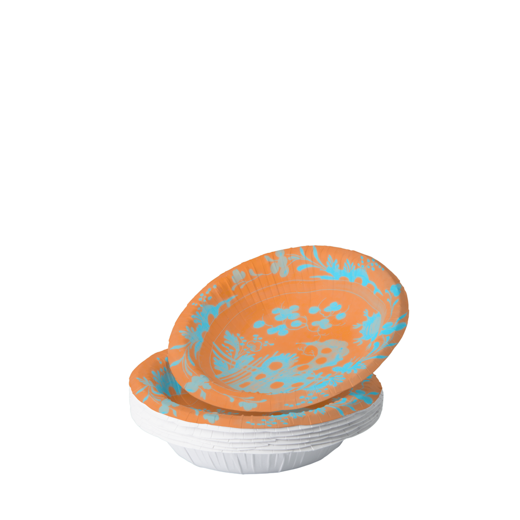 La Chinoiserie Orange chinoiserie garden paper tableware