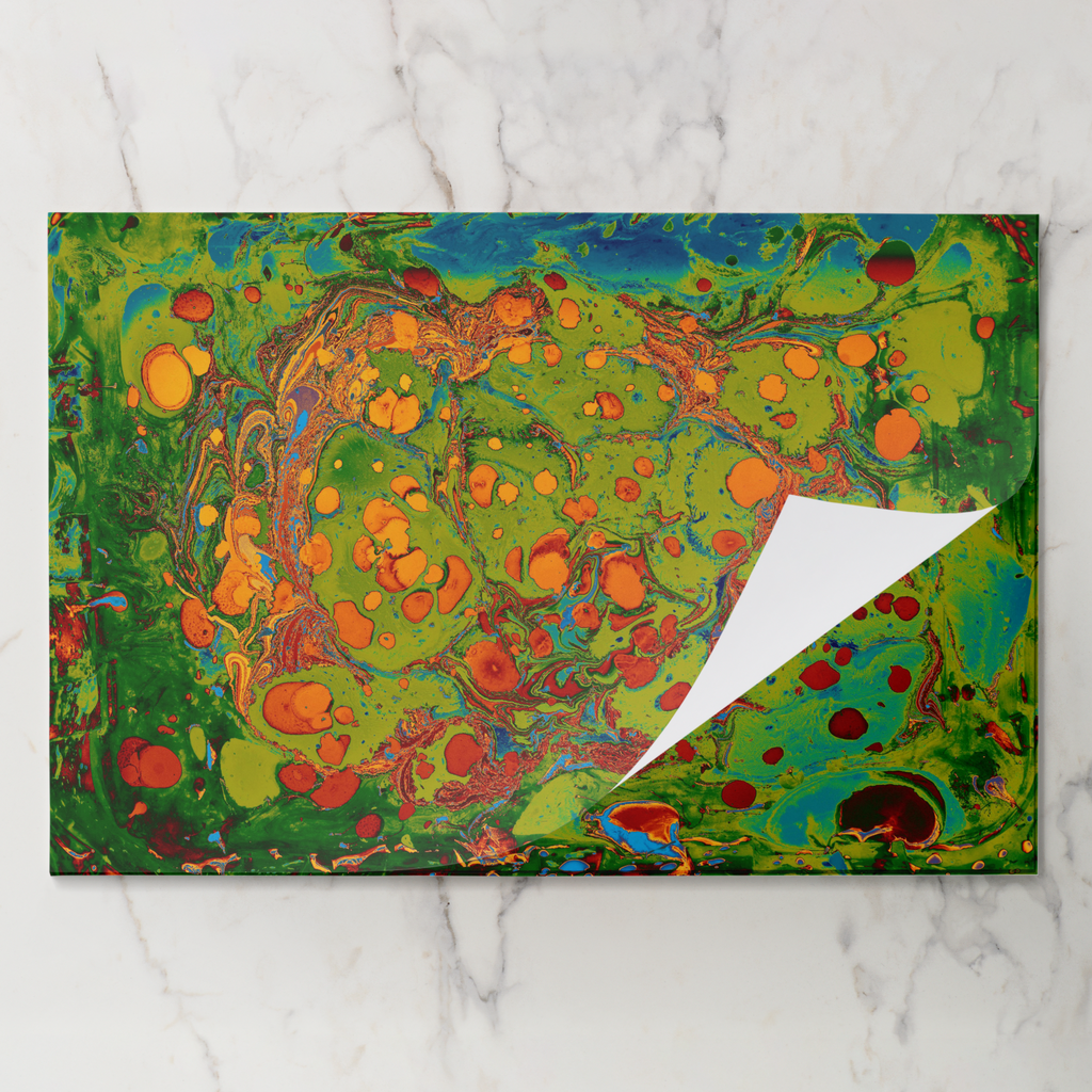 Tear Away Vintage Marbled Leaves Paper Party Placemat