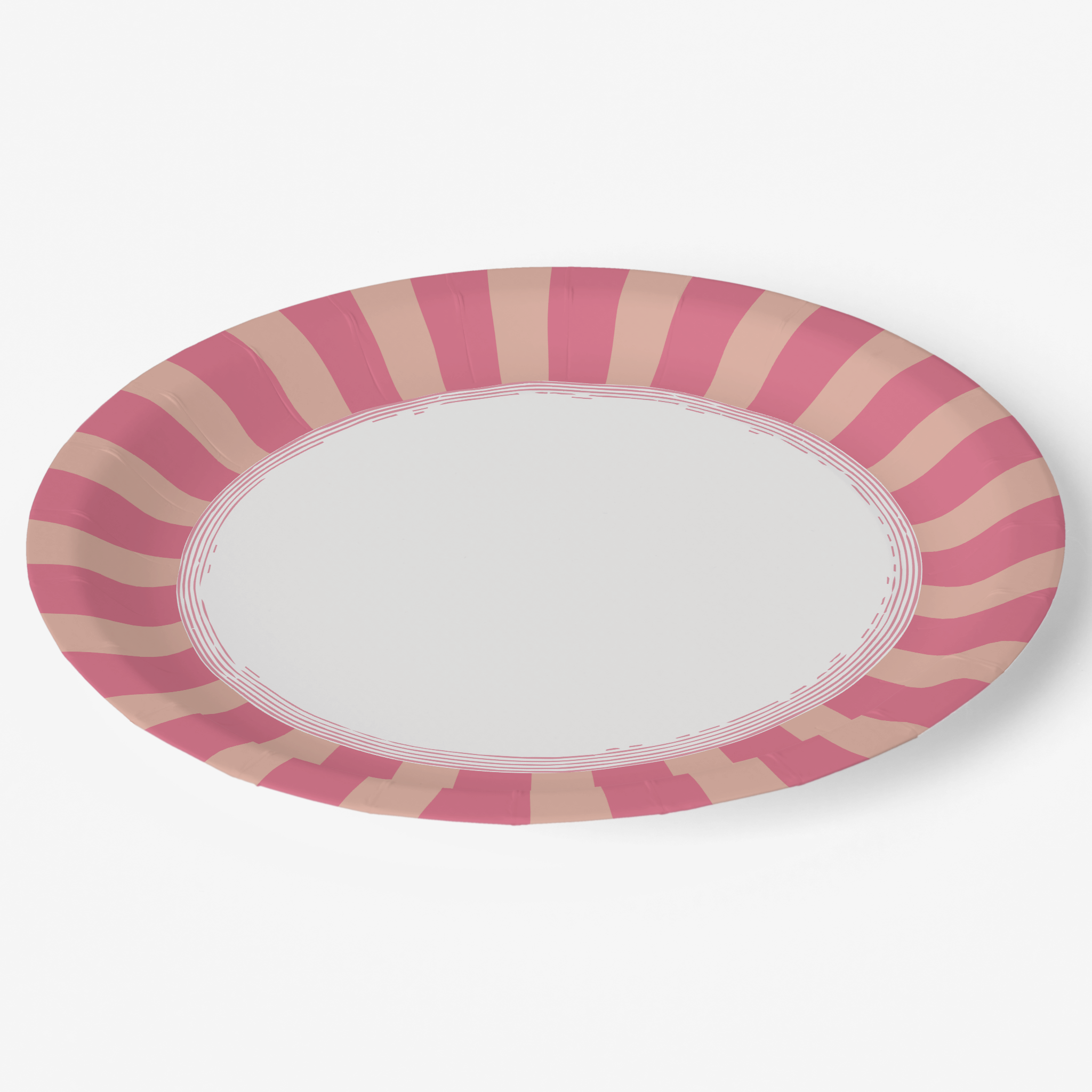 Les Fleurs Radial Stripe Paper Plate (8 pk)