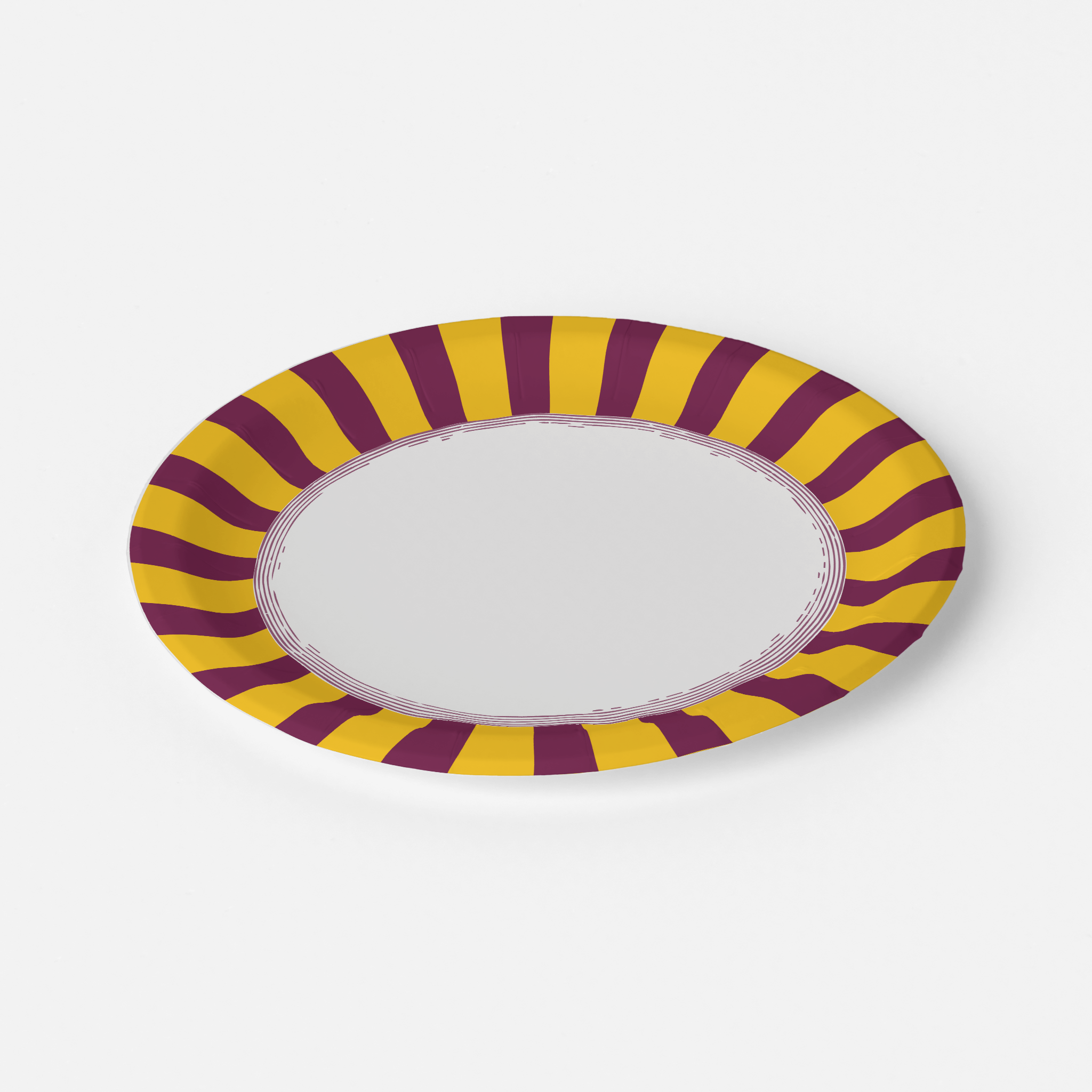 Les Fleurs Radial Stripe Paper Plate (8 pk)