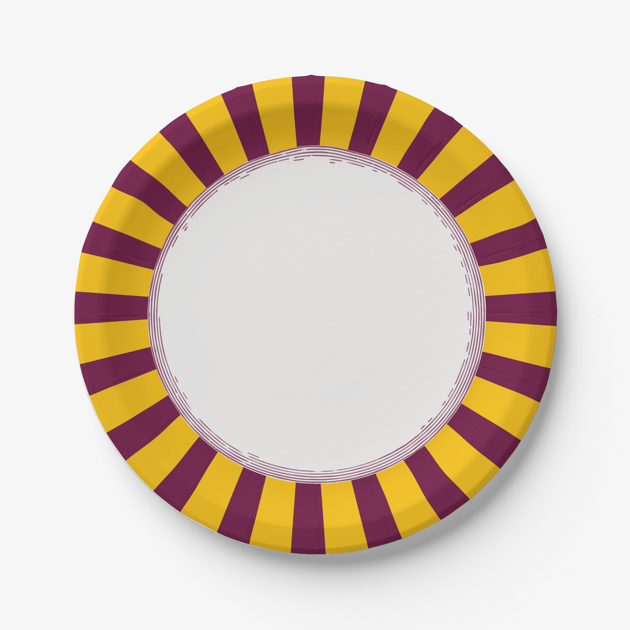 Les Fleurs Radial Stripe Paper Plate (8 pk)