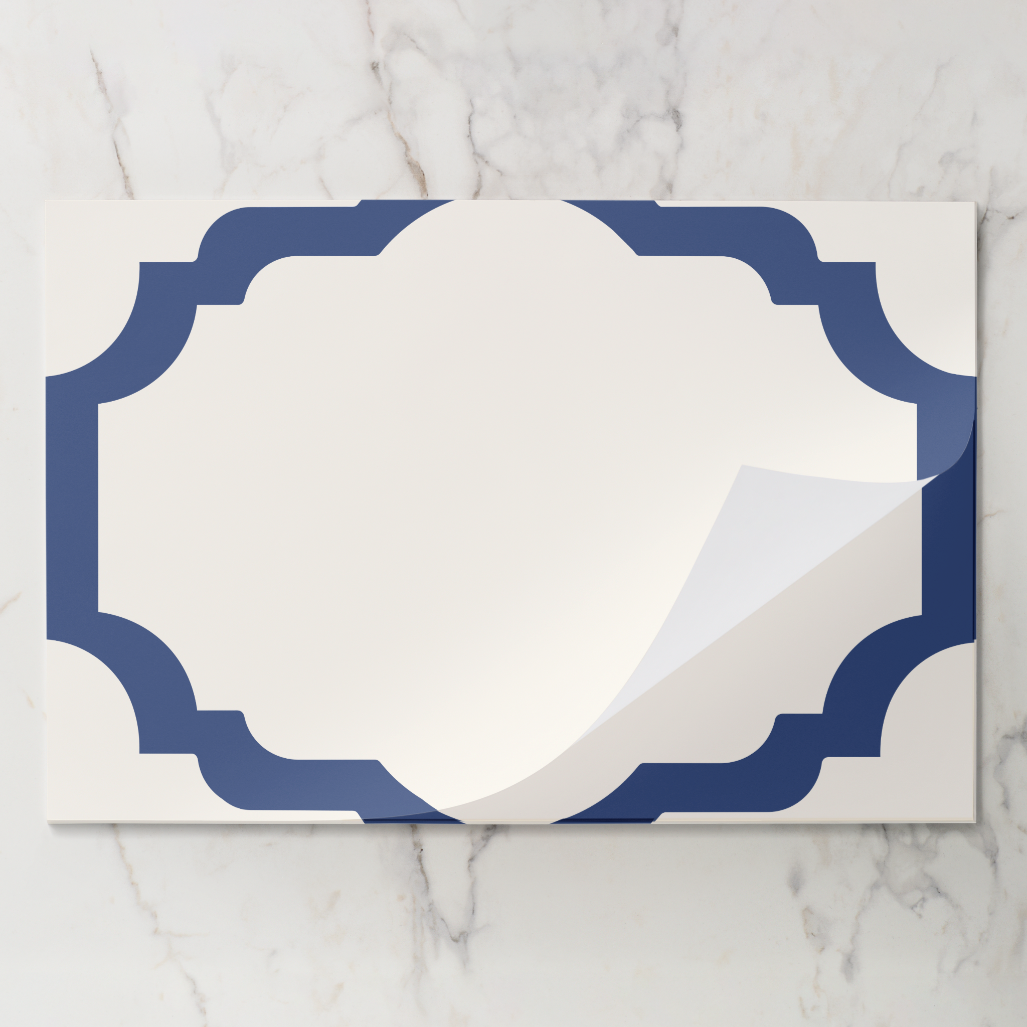 Les Classiques Peacock Scallop Paper Placemat