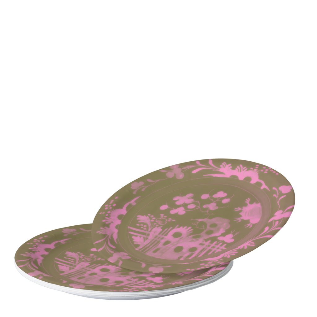 La Chinoiserie Pink chinoiserie garden paper tableware
