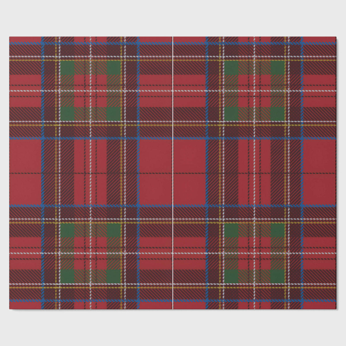 Noël Le Tartan table runner showing where the pattern repeats along the roll