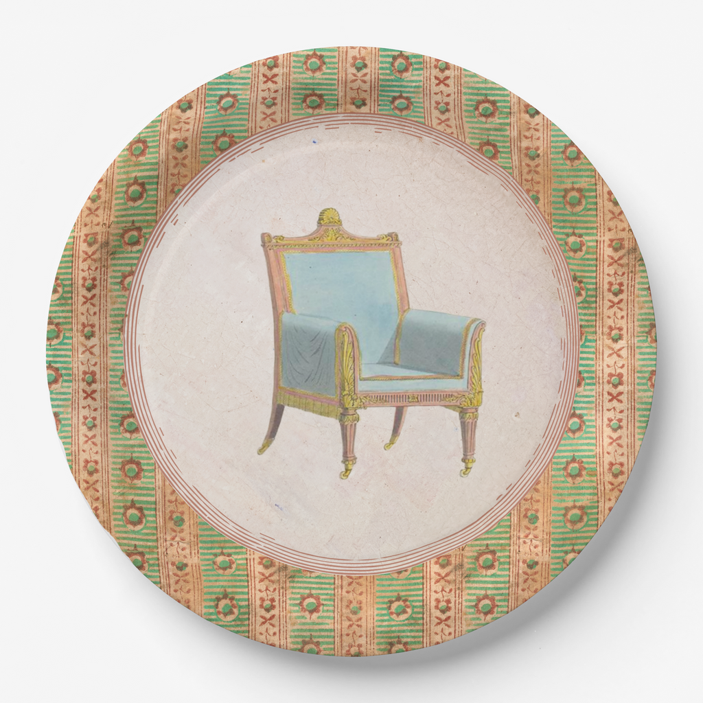 Fête du Thé Chair Paper Plate