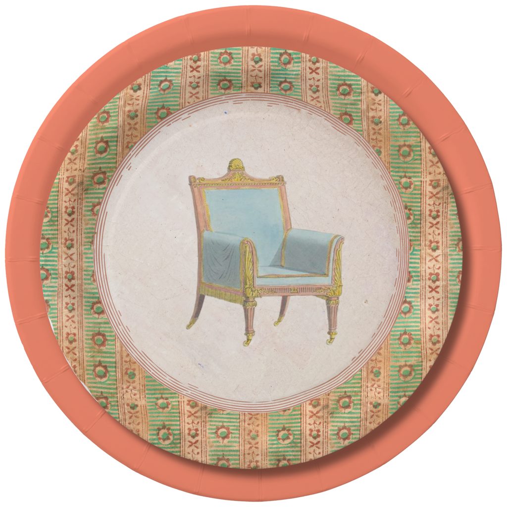 Fête du Thé Chair Paper Plate