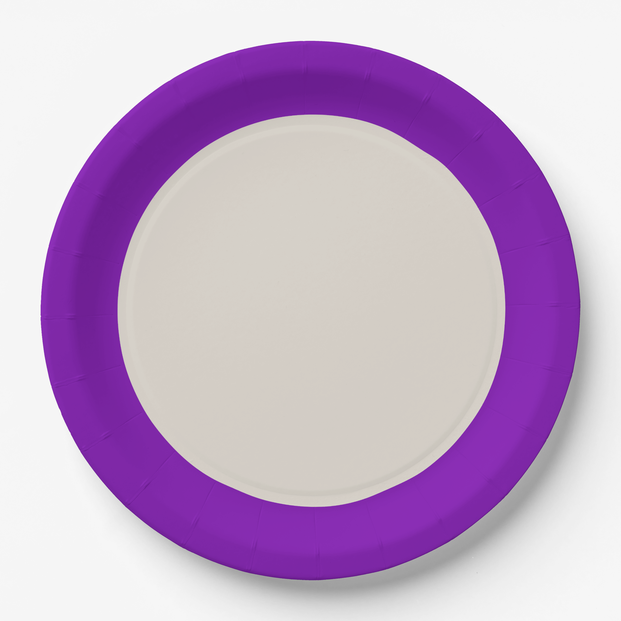 Primary 9' paper party plate Purple