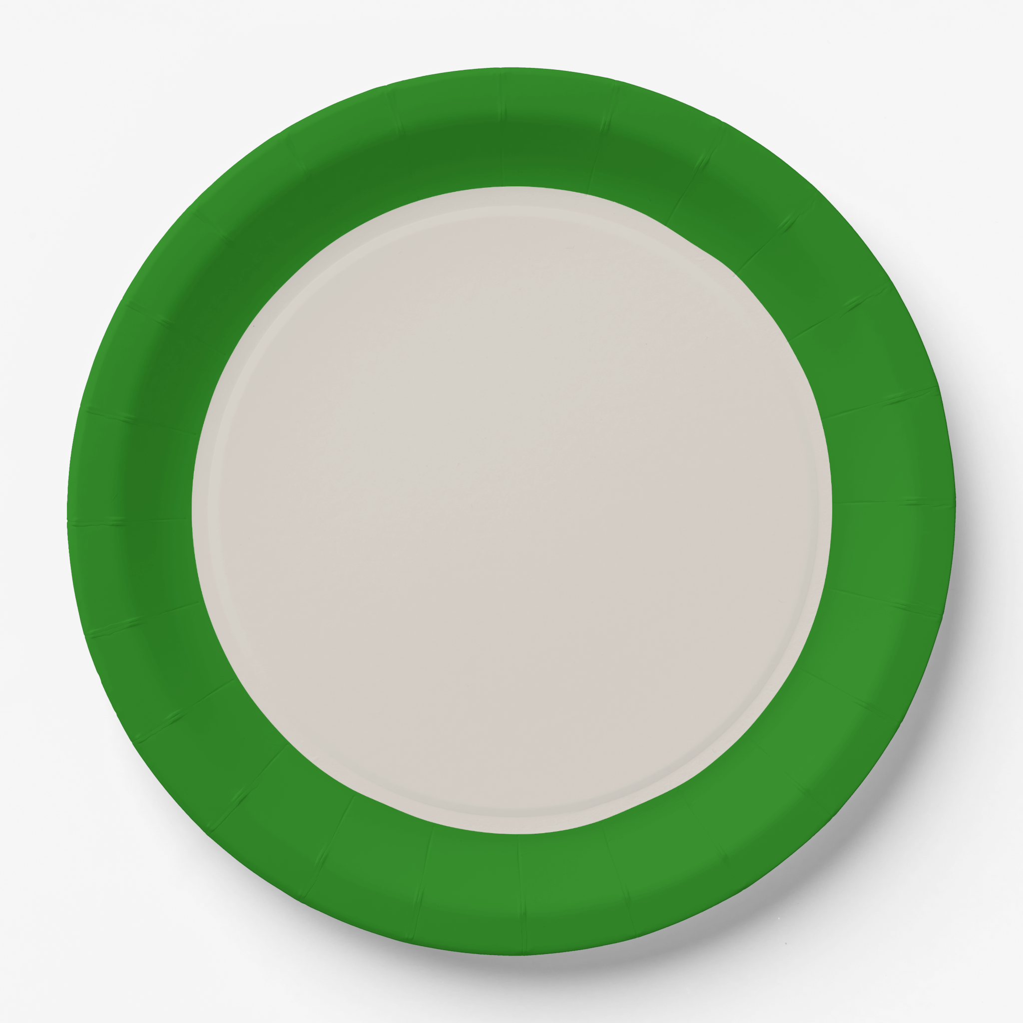 Primary 9' paper party plate Green