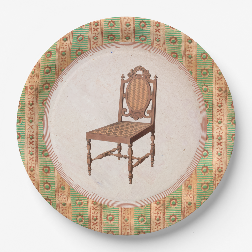 Fête du Thé Chaise Paper Plate