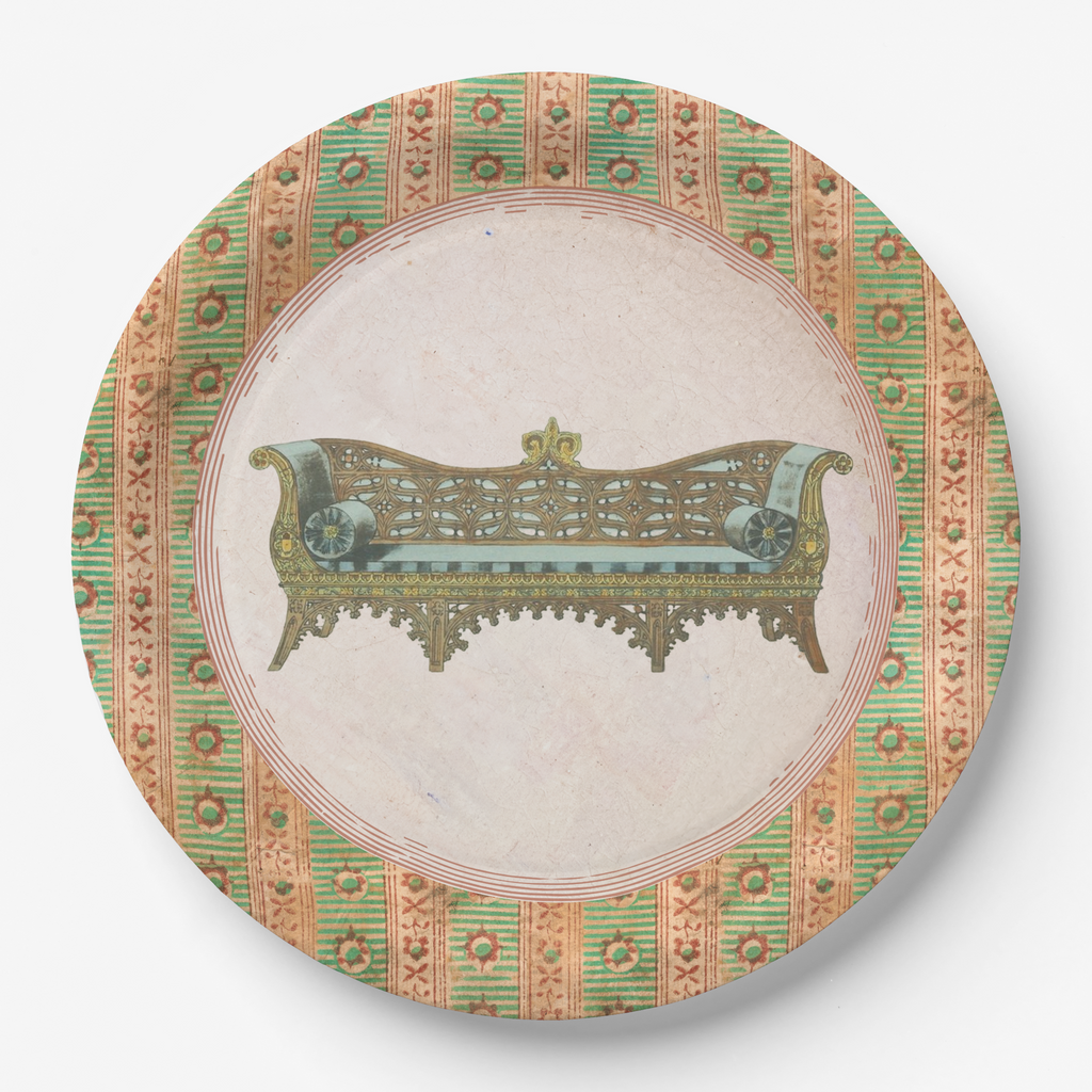 Fête du Thé Canapé Paper Plate