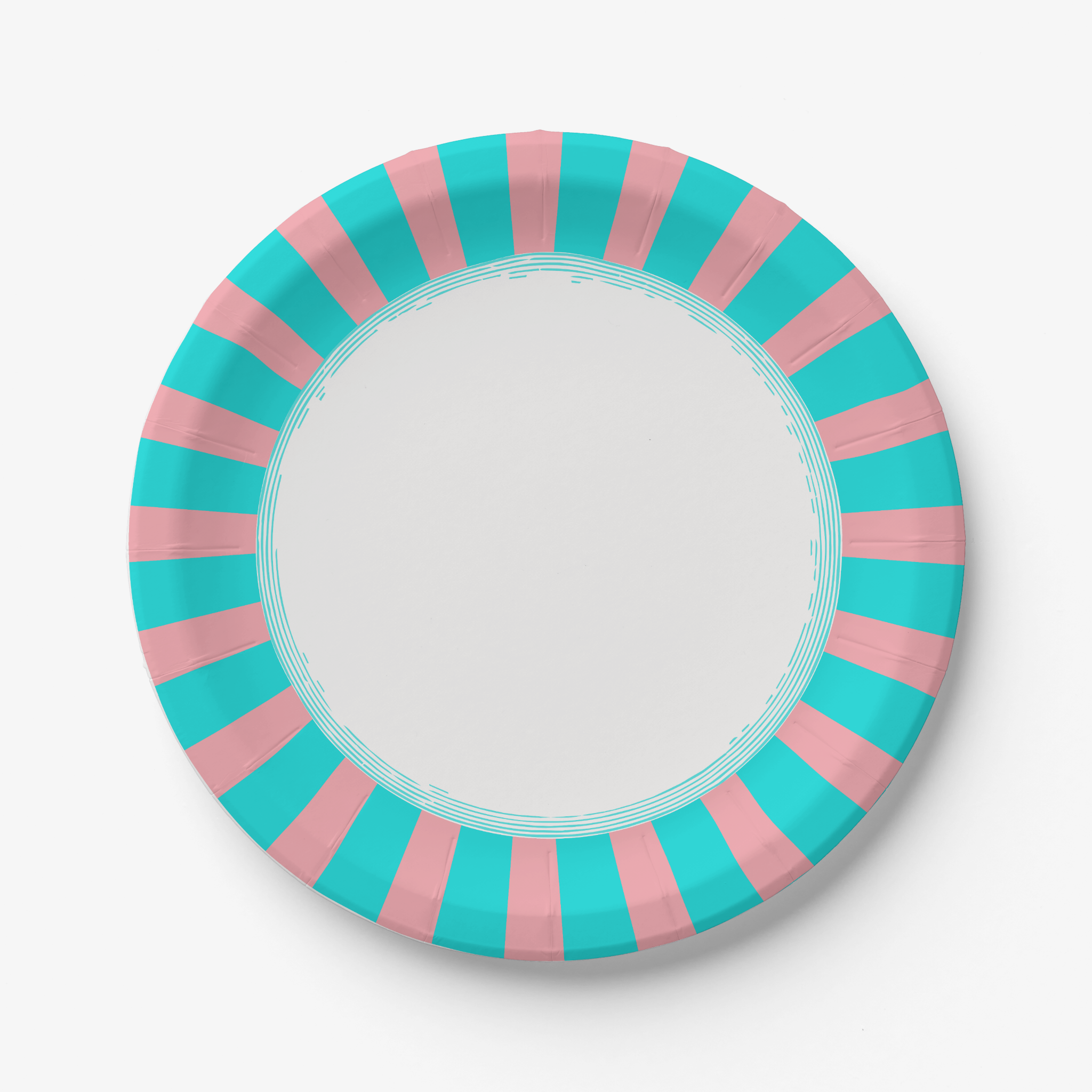 Les Fleurs Radial Stripe Paper Plate (8 pk)