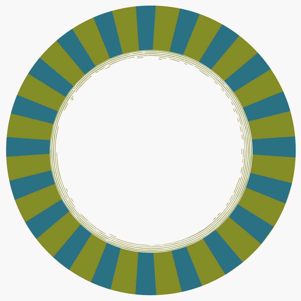 Les Fleurs Radial Stripe Paper Plate (8 pk)