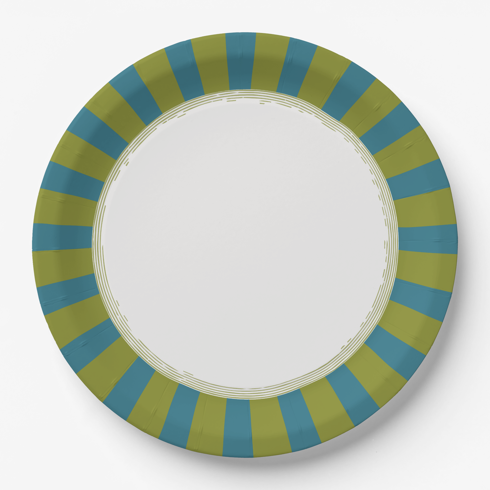 Les Fleurs Radial Stripe Paper Plate (8 pk)