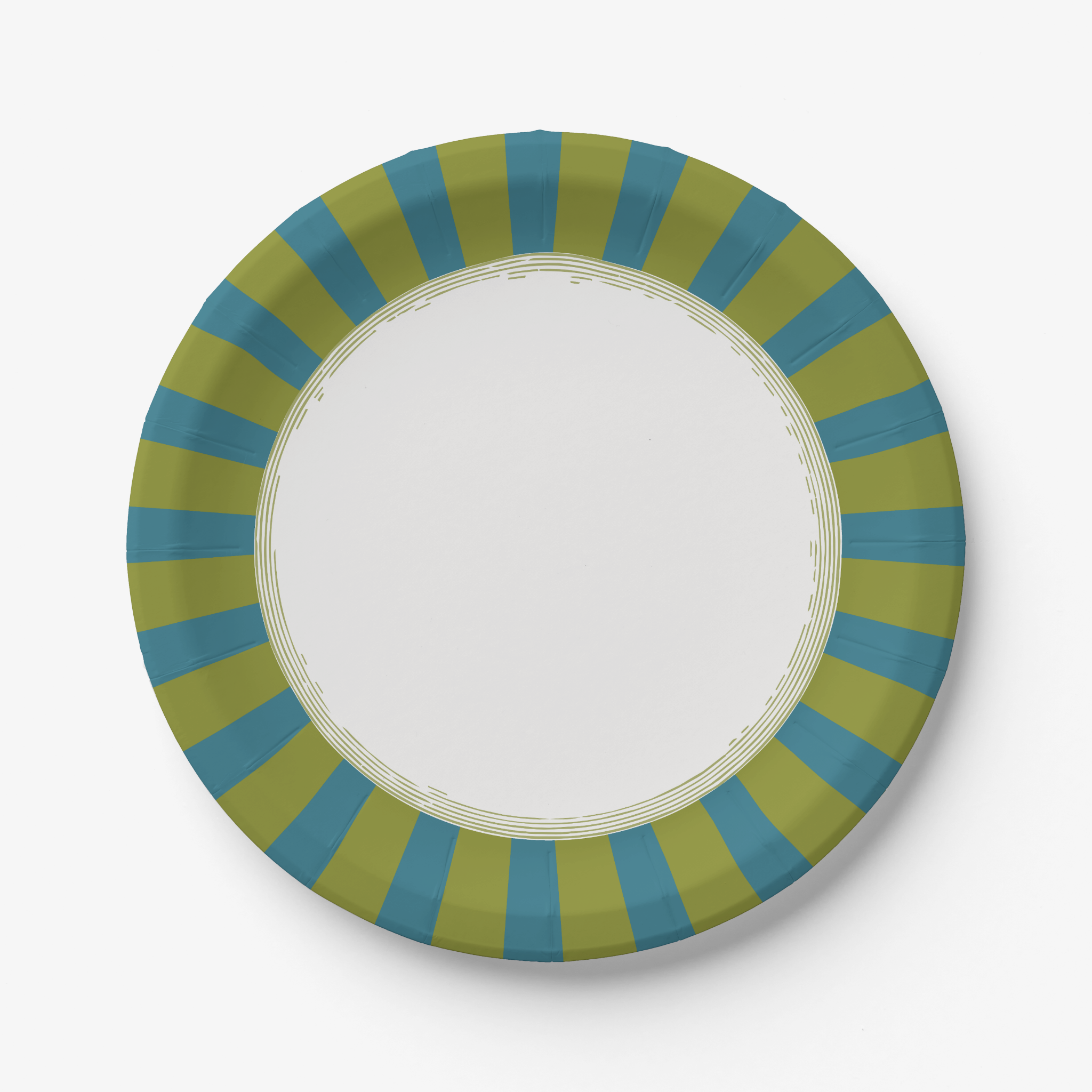 Les Fleurs Radial Stripe Paper Plate (8 pk)