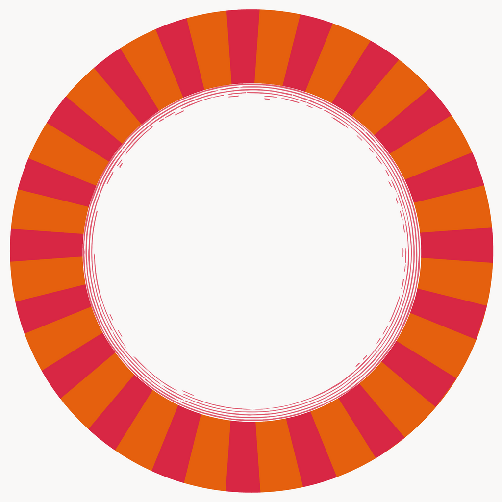 Les Fleurs Radial Stripe Paper Plate (8 pk)