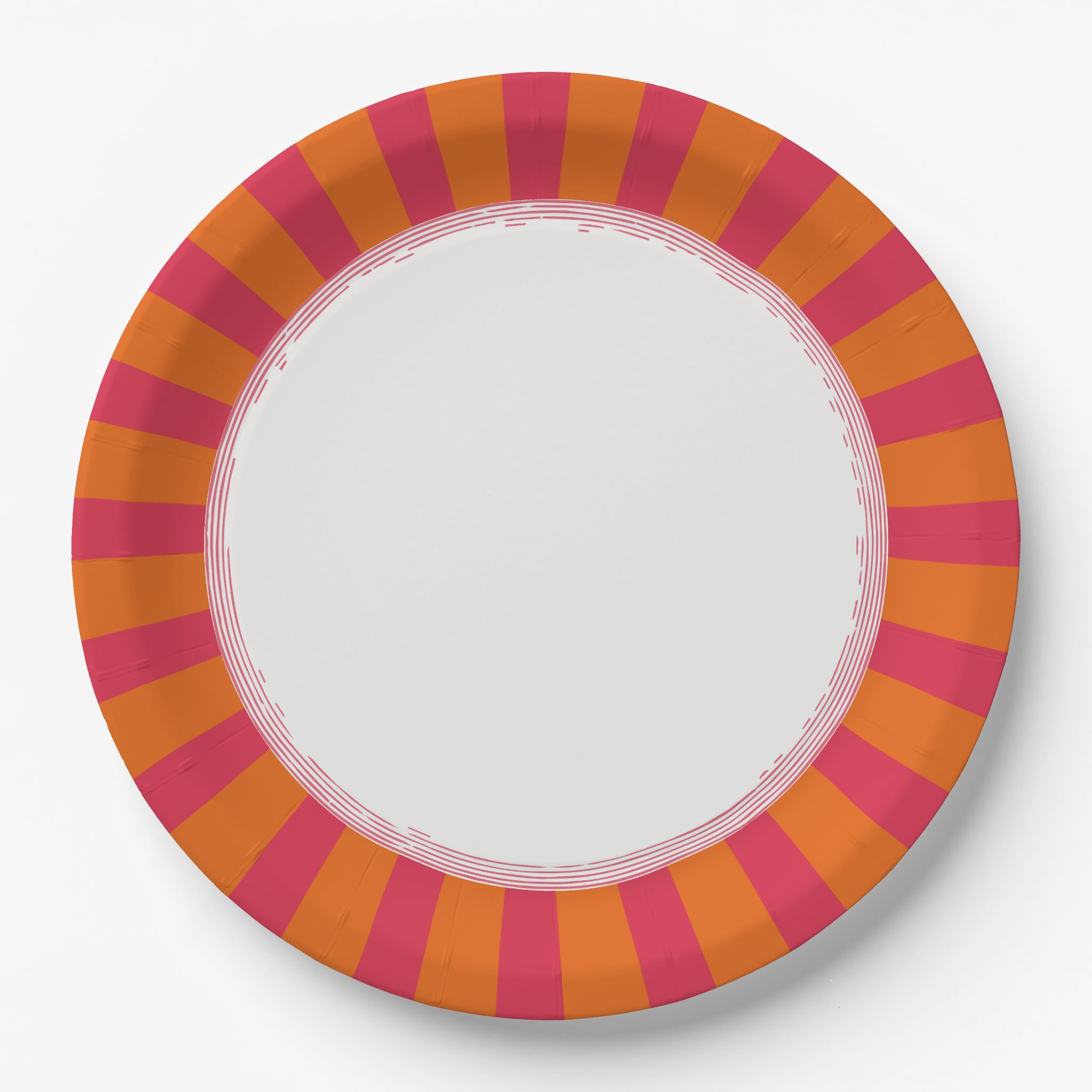 Les Fleurs Radial Stripe Paper Plate (8 pk)