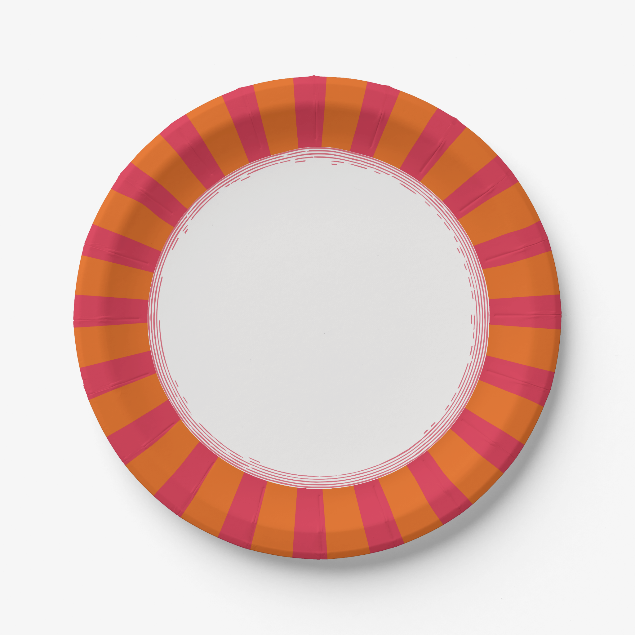 Les Fleurs Radial Stripe Paper Plate (8 pk)