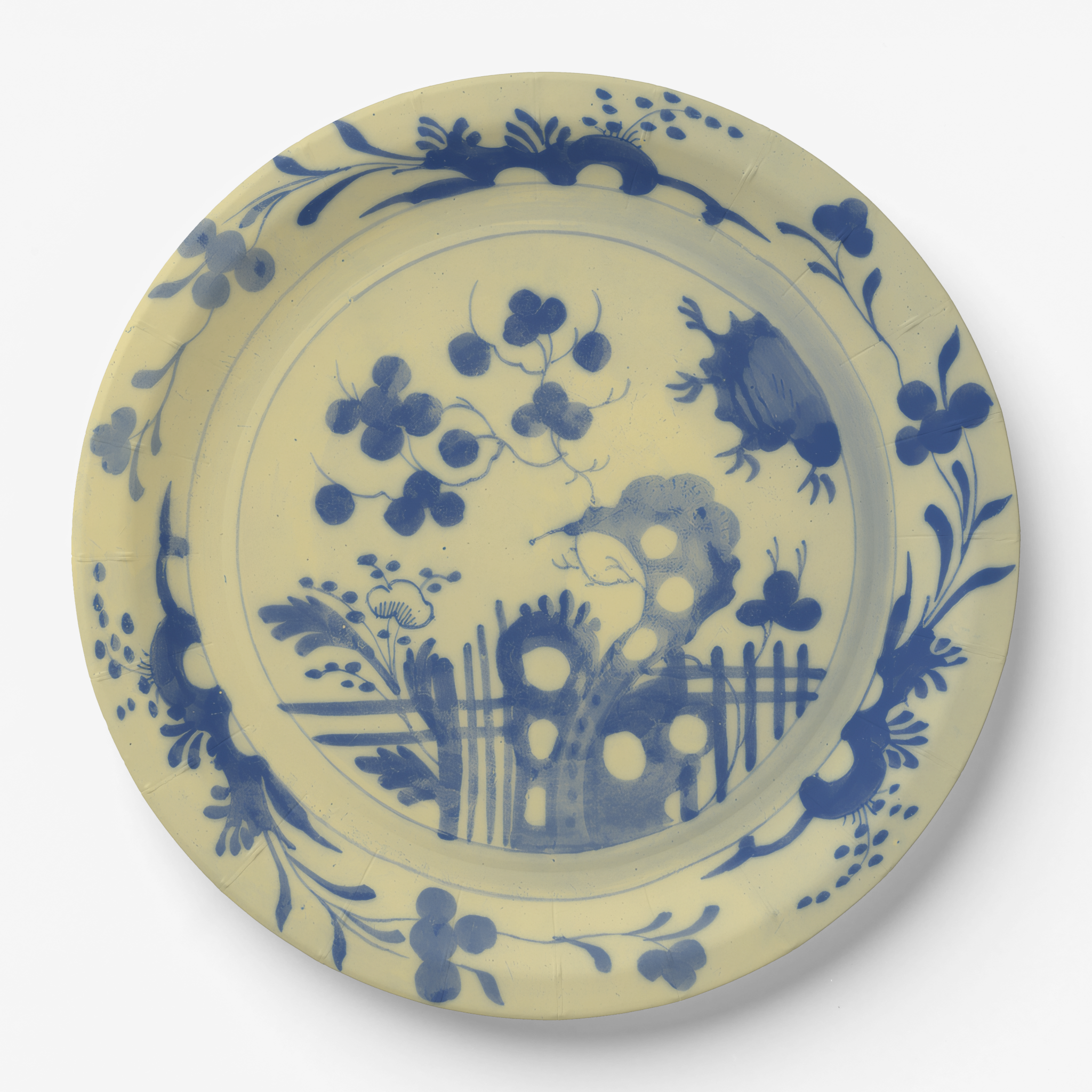 La Chinoiserie Porcelain chinoiserie garden paper plate